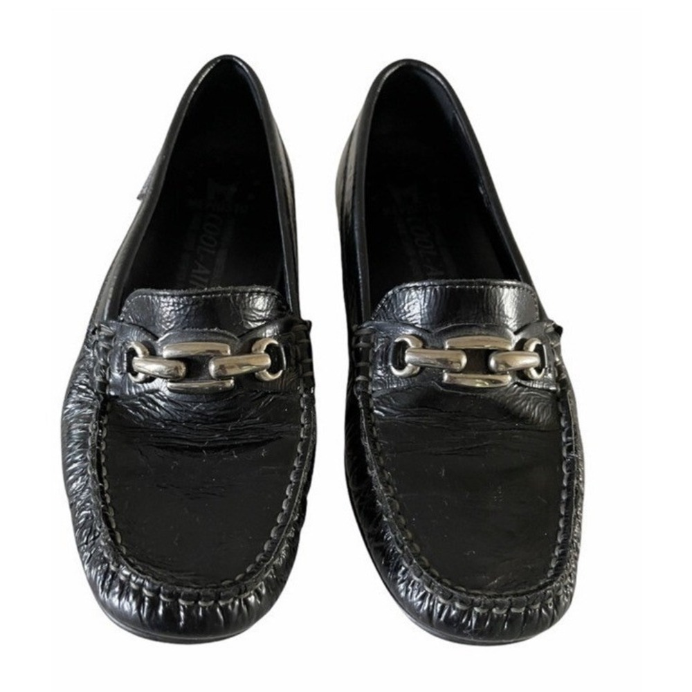 Mephisto Loafers Womens 7 5572 Bit Loafer Black Leather Silver Hardware EUC